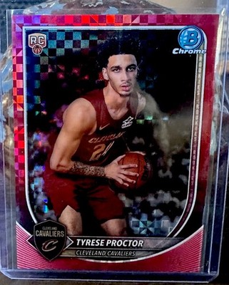   2025 Bowman Chrome Tyrese Proctor Red X-Fractor /5 Rookie RC BCV-55