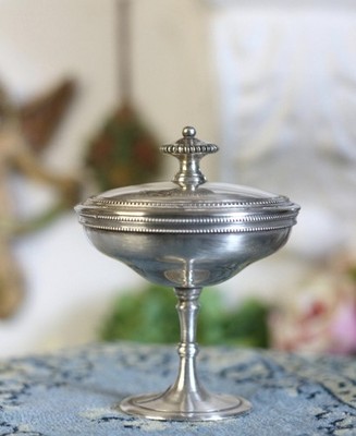 Antike Sheffield England Caviar Dose mit Deckel | Versilbert | ca. 1940