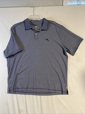 Tommy Bahama Men's Polo Shirt Golf Blue Swordfish Size Large Great Condition