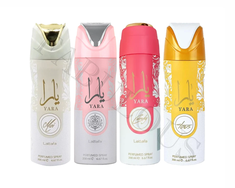 Yara, Yara Candy, Yara Moi & Yara Tous 200ml Perfumed Body Spray By Lattafa