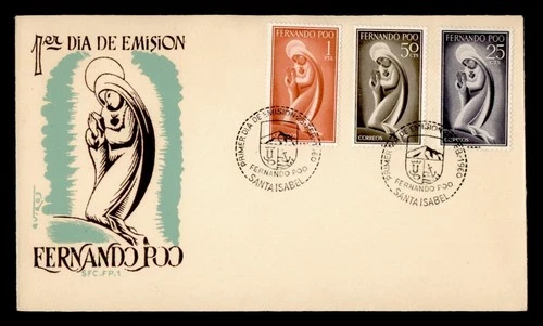 DR WHO 1960 SPANISH FERNANDO POO FDC COMBO M76494