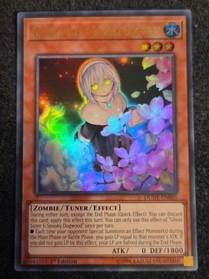 Ghost Sister & Spooky Dogwood DUDE-EN005 1st Edition Ultra Rare NM 