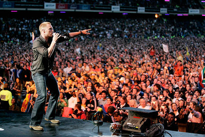 Ronan Keating performs Live 8 Edinburgh concert Murrayfield Stadiu- Old Photo 7