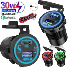 30W/85W USB Load Outlet Waterproof Load Socket Pd Type C And QC3.0 USB Por