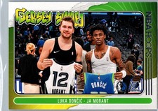 2020-21 Hoops #7 Ja Morant / Luka Doncic Jersey Swap
