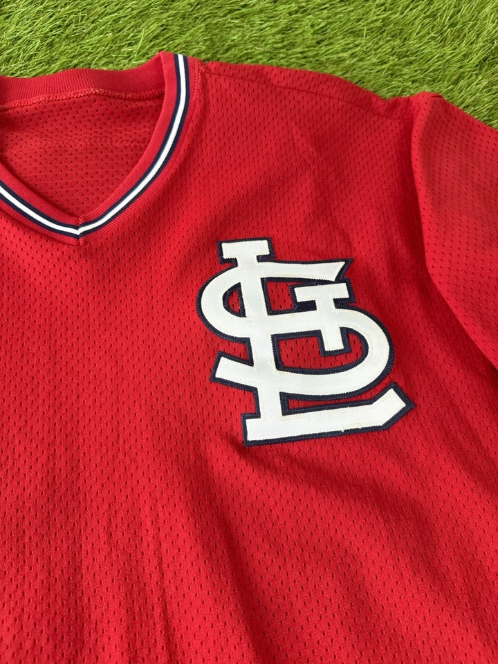 Camiseta deportiva de béisbol 52 Mark McGwire St. Louis Cardinals 1997-1998 entrenamiento de primavera/BP Foto 4 de 4