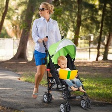 Costway Folding Lightweight Baby Toddler Stroller Umbrella Travel w/ Basket