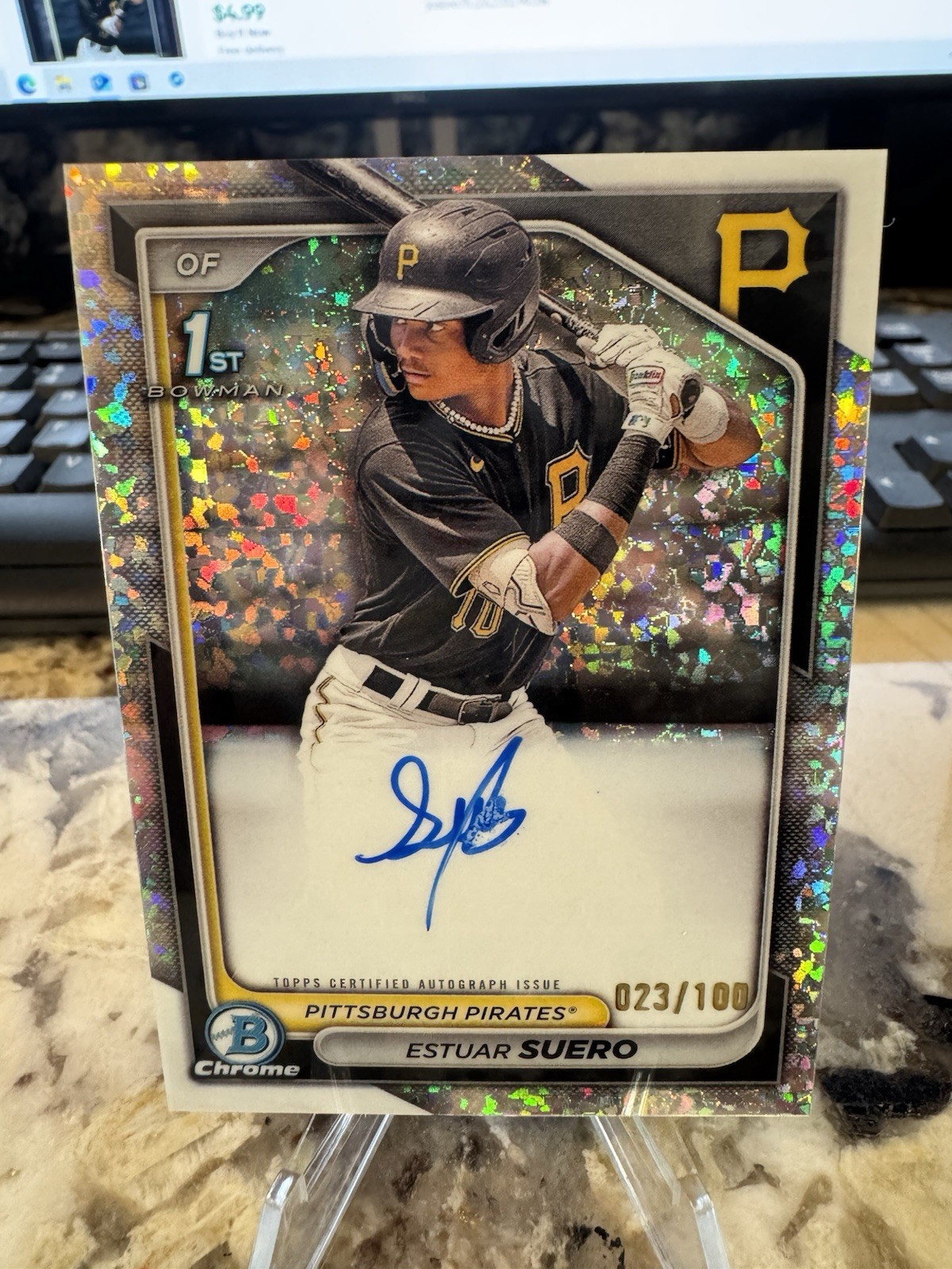 2024 Bowman - Chrome Prospect Auto Estuar Suero #CPA-ES Mini-Diamond. /100