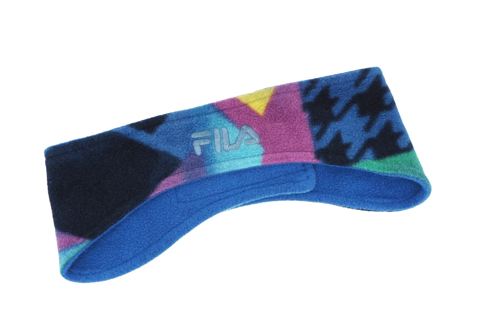Vintage FILA Ski Headband winter fleece hat blue abstract pattern 90s
Opens in a new window or tab