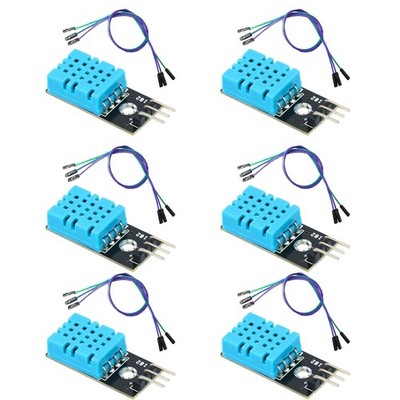 6 Pcs DHT11 Digital Temperature Humidity Sensor Module 3.3V-5V Electronics