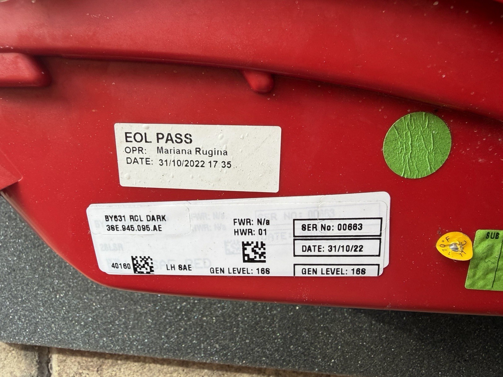 Bentley Flying Spur 2020-2026 Rear Left Tail lights Set P/N 3SE945095BP