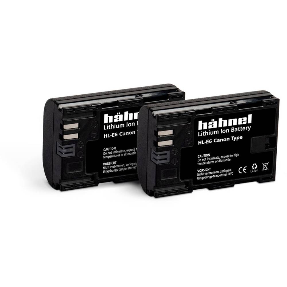 Lot de 2 batteries HL-E6 Hähnel pour appareil photo reflex