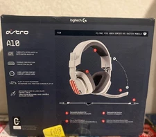 Logitech Astro A10 Gen 2 Wired Over-Ear Cross-Platform Gaming Headset - Grey