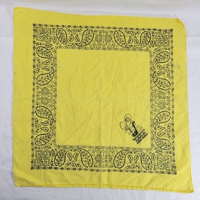 Tanqueray's American AIDS Rides Handkerchief Yellow Bandana USED
