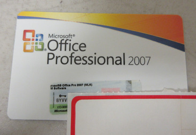 Microsoft Office Pro Professional 2007 *Key Card Only*