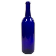 750mL Cobalt Blue Bordeaux Wine Bottles - Case of 12
