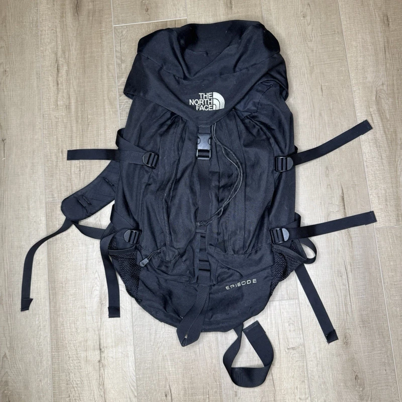 North Face vintage black hiking backpack