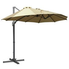 4.5 m Patio Parasol, Large Double-Sided Rectangular Garden Umbrella