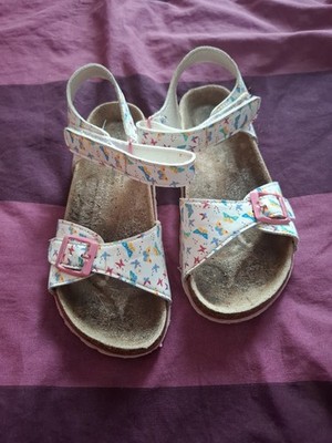 Sandalen Größe 34 Schmetterlinge Muster Klettverschluss  Mädchen