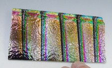 CBS Dichroic Glass coe 90 AAE glass Tropical Rays on thin Black 2x4