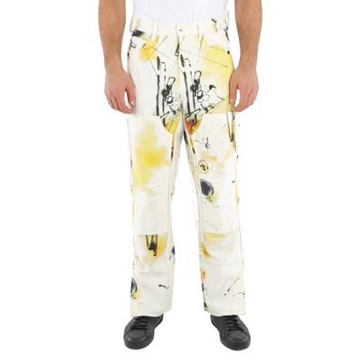 Off-White Multicolor Futura Abstract Carpenter Trousers, Brand Size 32
