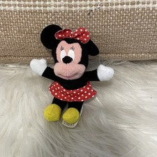 Disney Store Minnie Mouse Red Polka Dot Dress Mini Bean Bag Plush 8