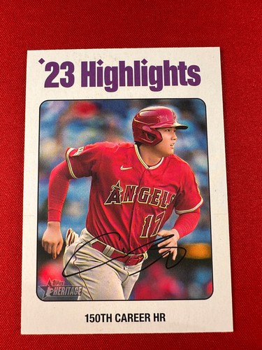Shohei Ohtani 2024 Topps Heritage '23 Season Highlights #7 White Border Angels 