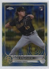 2022 Topps Chrome Sonic Blue & Yellow Pulse Refractor 53/75 Max Kranick #144 4f5