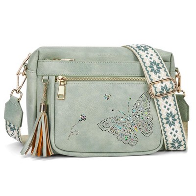 Crossbody Bags for Trendy Leather Crossbody Purse Shoulder Handbags Butterfly...
