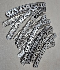 A.C. Gilbert Erector Set Part E 5" Cadmium Plated Curved Girders, Lot of 26 Nice