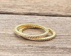 Dainty 1.7mm CZ Yellow Gold Plated Stack Eternity Travel Band Ring Size 6.5 — photo 8