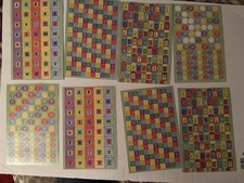 Lot of Alphabet Number Scrapbook Stickers Letters Digits for Crafts
