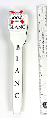 Kronenbourg 1664 Blanc Beer Tap Handle 11.5'' White Import French Faucet Keg Used