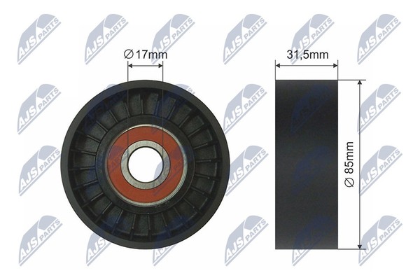 Nty Spannrolle Keilrippenriemen RNK-NS-039 Kunststoff FüR Nissan Patrol Gr 5 Y61-image
