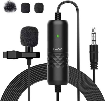 Lavalier Mikrofon Moman Lav-S6E 6m Omnidirektional Clip für DSLR Handy PC