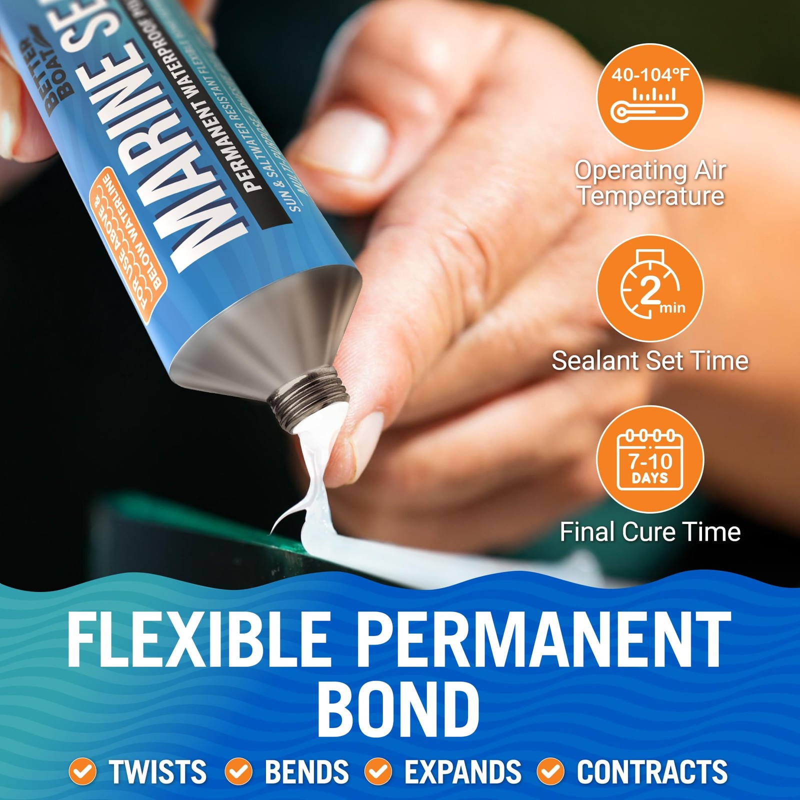 Marine Sealant and Adhesive, Waterproof Marine Grade Caulk, High-Temperature ...