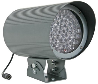 Projecteur infrarouge professionnel 60 LED boîtier alu étanche 12V portée 100m