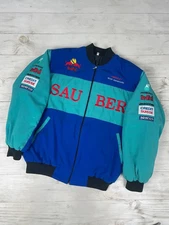 Vintage Red Bull Sauber F1 Racing Bomber Jacket 90s Men Size 3XL Blue
