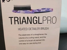 Calista TrianglPRO Heated Hair Detailer Brush- Purple Orchid Flower - No Box