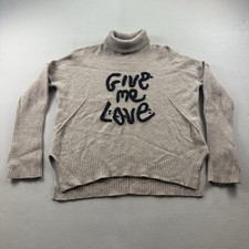 Zadig  Voltaire Sweater Womens XS Beige Cashmere Give Me Love Turtleneck Knit