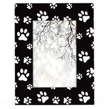 Dog Paw Print 8x10 Picture Frame Wooden Photo Frames for Tabletop and Wall Di...