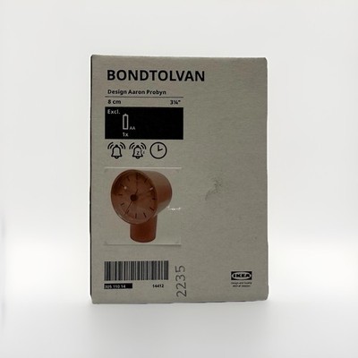 IKEA BONDTOLVAN Alarm Clock Analog pale Pink  3-¼'' x 3-½'' 305.110.14 New Sealed