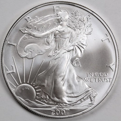 2007 American Silver Eagle #2 (BU) in a Capsule - PRISTINE - ORIGINAL OWNER!