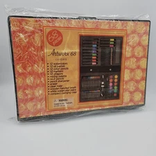 Artworx 68 Piece Art Set Kids Craft Kit Markers Crayons Pencils Paint NIB Sealed