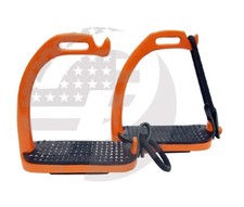 Orange Peacock Stirrups Horse Equestrian Safety Fillis Stirrups 4.75 Inch 