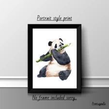 PANDA FUN A4 PRINT PICTURE POSTER WALL ART HOME DECOR UNFRAMED  NEW GIFT