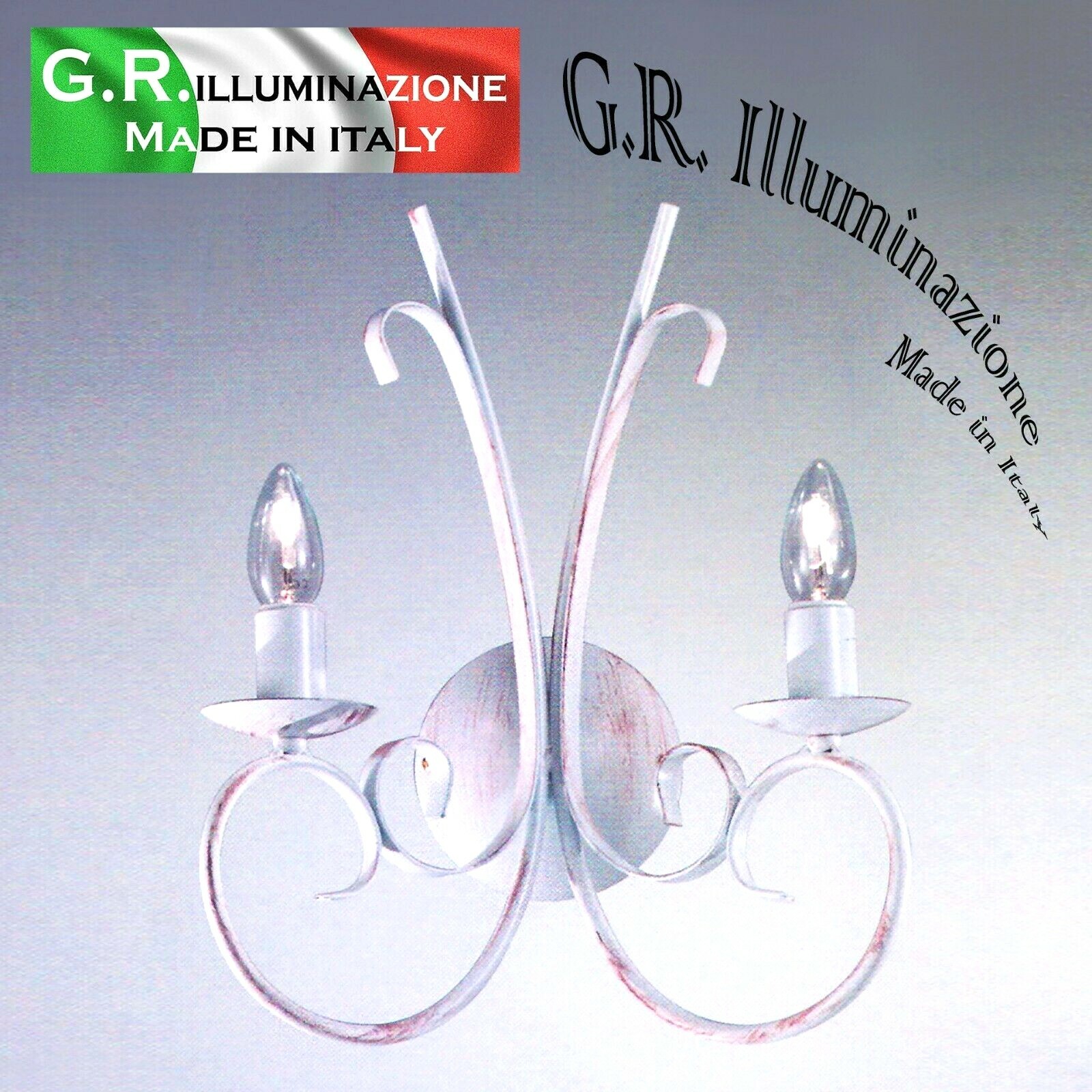 Applique Milly Ferro Battuto Bianco - Eccellenza Classica Moderna