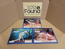 NEW IQ Assembling Products Wooden Dinosaur Model Craft Kits Lot Of 3 