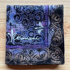 HANDKERCHIEF VINTAGE JAPAN PURPLE GEOMETRIC COTTON MEN'S POCKET SQUARE 18" B0117