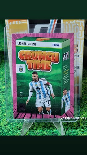 Lionel Messi [Pink] #1 2023 Panini Donruss Crunch Time card